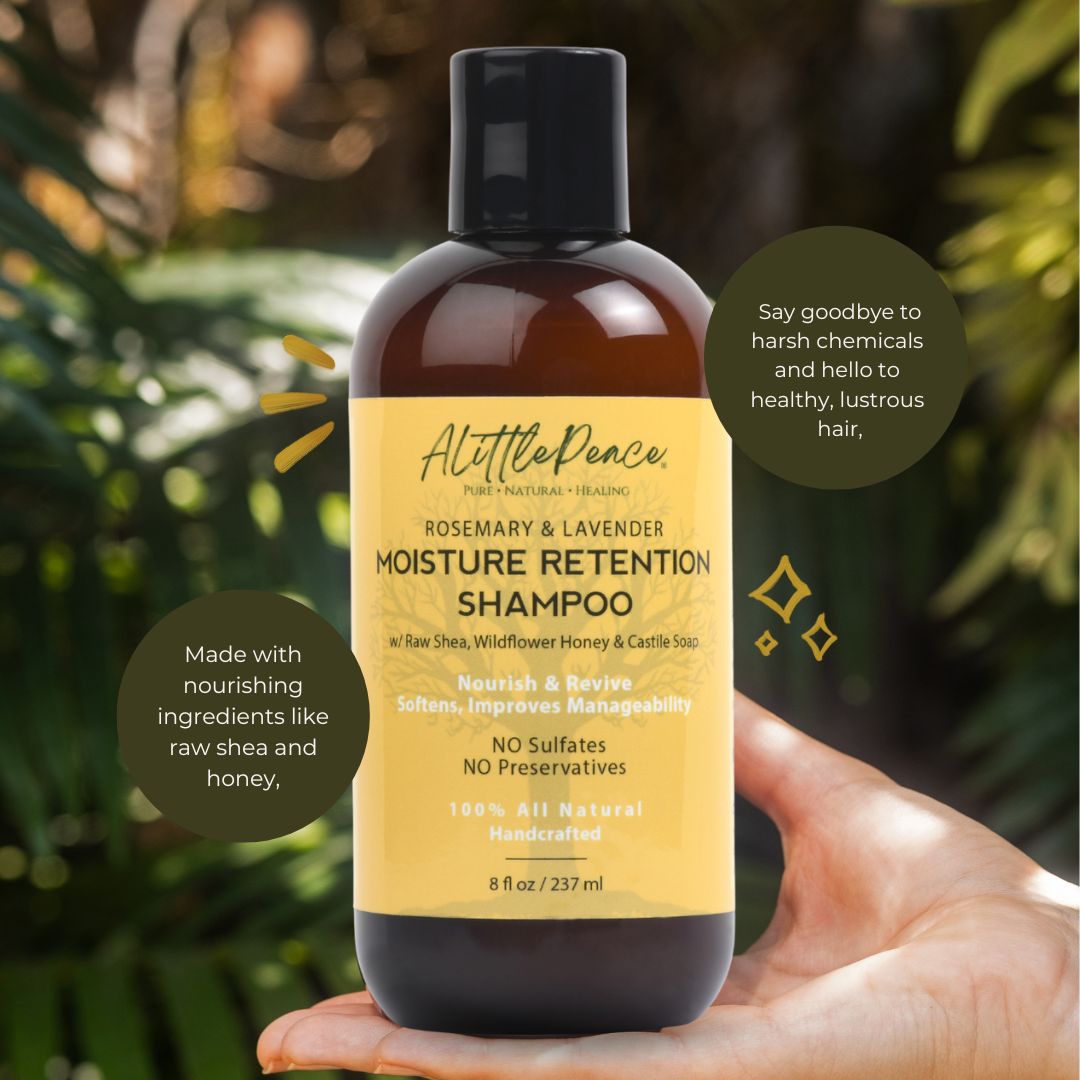 Moisture Retention Shampoo w/Rosemary & Lavender 8oz - ALittlePeace