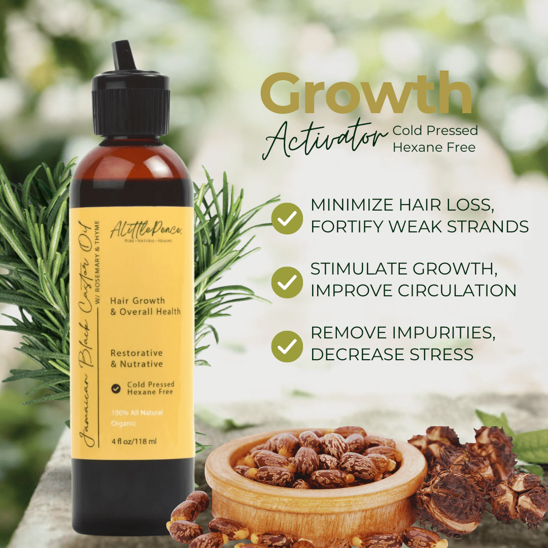 Organic Jamaican Black Castor Oil w/Rosemary & Thyme - ALittlePeace