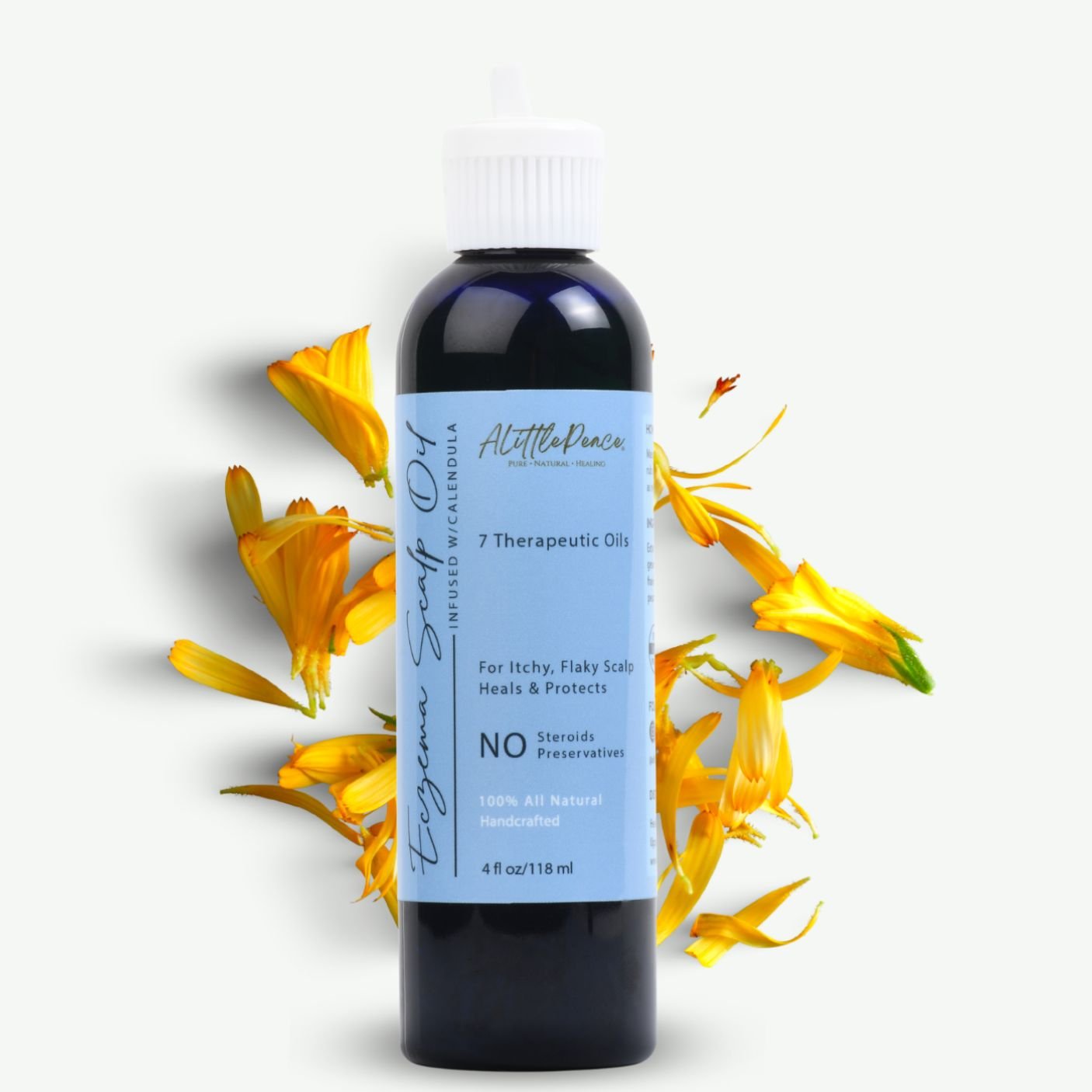 Eczema Scalp Oil w/Calendula 4oz - ALittlePeace