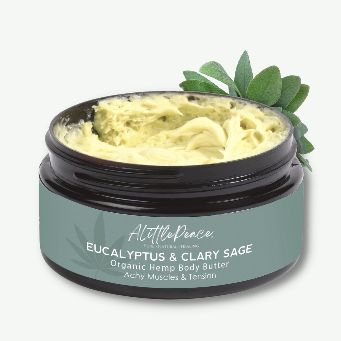 Achy Muscles &amp; Tension | Hemp Body Butter w/Eucalyptus 8oz - ALittlePeace