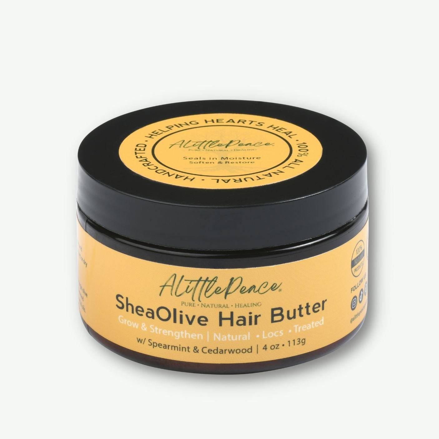 SheaOlive Hair Butter w/Spearmint &amp; Cedarwood 4oz - ALittlePeace